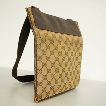 GUCCI  EC Canvas 27639 Women's EC Canvas Shoulder Bag Beige,Brown