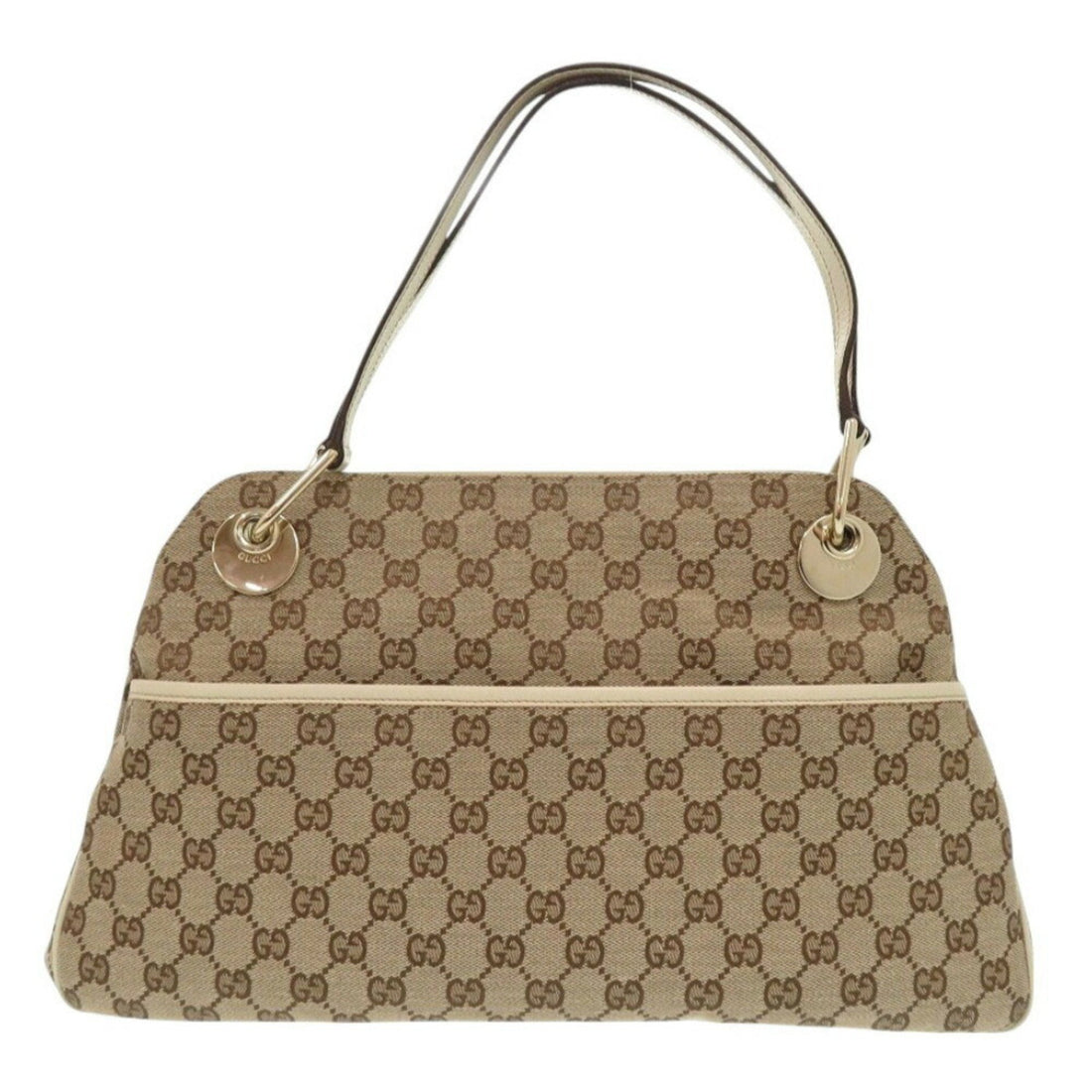 Gucci 121023 EC canvas/leather beige tote bag 1160GUCCI