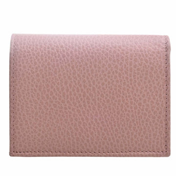 GUCCI EC Marmont Leather Bifold Wallet 456126 Pink Women's