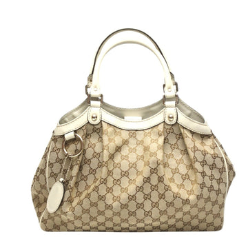 GUCCI Handbag EC Pattern Sukey Canvas 211944 Brown
