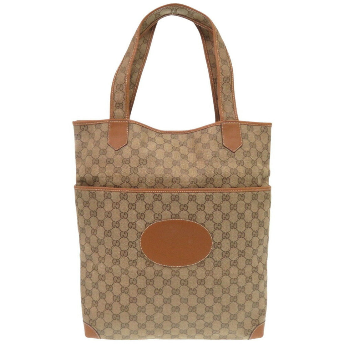 Gucci 002 983 0054 EC Canvas Beige Tote Bag 1637GUCCI