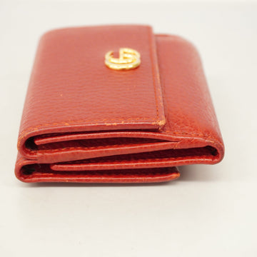 GUCCI  Tri-fold Wallet CS Marmont Gold Metal 474746 Women's Leather Wallet