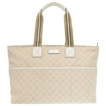 Gucci Sherry Line 155524 EC Canvas White Tote Bag 1556GUCCI
