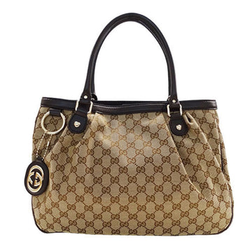 GUCCI Women's Tote Bag EC Canvas Beige Brown 296835