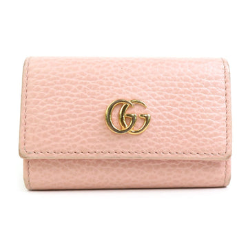 GUCCI EC Marmont Leather Key Case Pink Women's 456118 h30425j