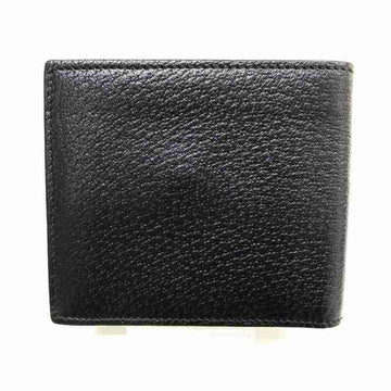 GUCCI EC Marmont Fold Wallet 428725 203887 Leather Black Bifold Gold Men's Women's Unisex