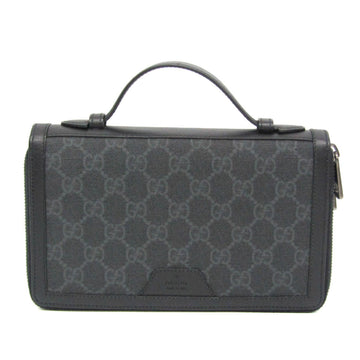 Gucci EC Supreme Travel Case 409206 Men,Women EC Supreme,Leather Long Wallet (bi-fold) Black