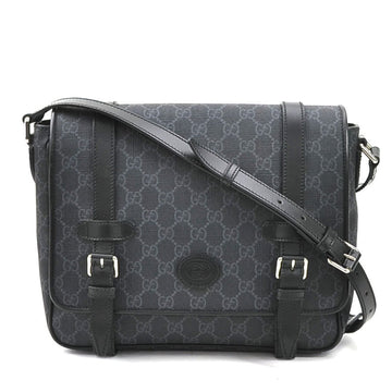 GUCCI Shoulder Bag EC Supreme Black Grey Silver Men's 658542 e59318a