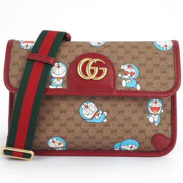 Gucci Doraemon Body Bag Waist Beige | Bordeaux 525040 Women's PVC Leather EC Supreme GUCCI