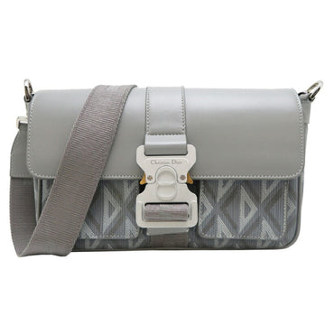 Christian Dior Hit the Road Women's Shoulder Bag Leather Grey