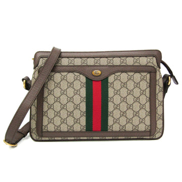 Gucci Ophidia EC Supreme 523354 Women's EC Supreme Shoulder Bag Beige,Brown
