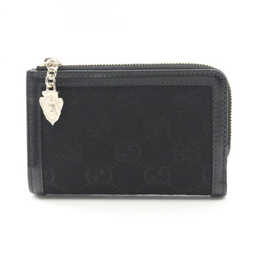 Gucci EC Canvas Bi-fold Wallet Leather Women's Black 790036FADHY1000