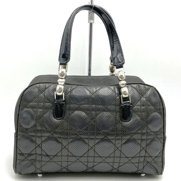 Christian Dior Dior handbag, Marispearl, Cannage stitch, perforated leather, denim, black, women's