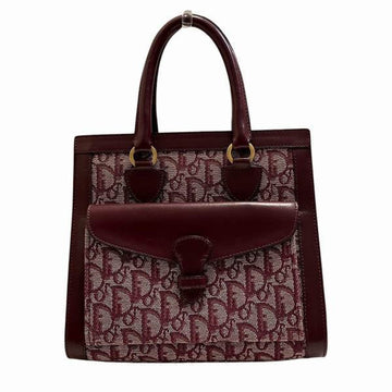 Christian Dior Dior Trotter Canvas Leather Bag Handbag for Women