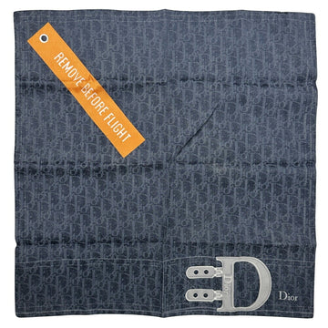 Christian Dior Dior Scarf Muffler for Women and Men Flight Silk Cotton Blue Denim Style Jacquard Trotter