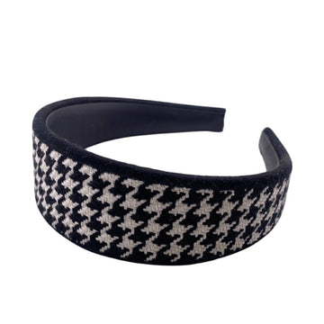 Christian Dior Headband Houndstooth Hair Black Women's