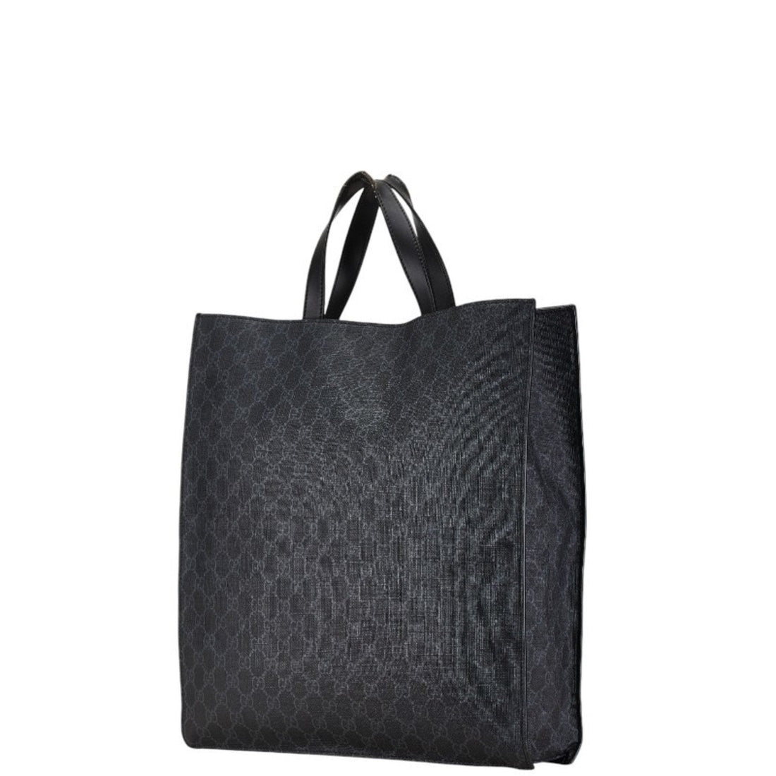 Gucci EC Supreme Handbag Tote Bag 495559 Grey Black PVC Leather Women's GUCCI