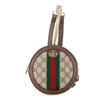 Gucci EC Supreme Ophidia Backpack 598661 Beige Brown PVC Leather Women's GUCCI