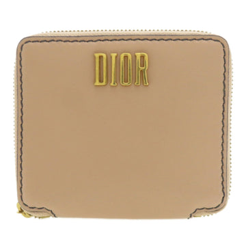 Christian Dior Motif Bi-fold Wallet Calfskin Women's