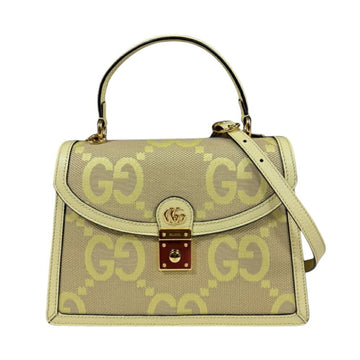 Gucci Jumbo EC Shoulder Bag Canvas 651055 Yellow Women's GUCCI