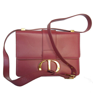 Christian Dior Shoulder Bag 30 Montaigne Leather Pink Gold Women's s0474a