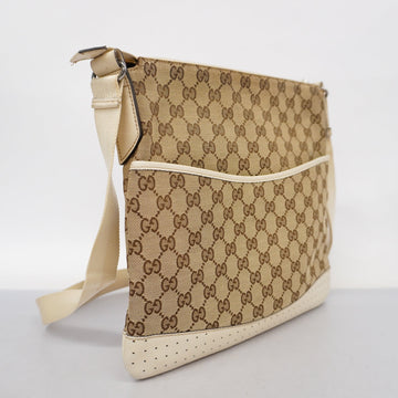 GUCCI  EC Canvas Shoulder Bag 145857 Women's Shoulder Bag Beige,Ivory