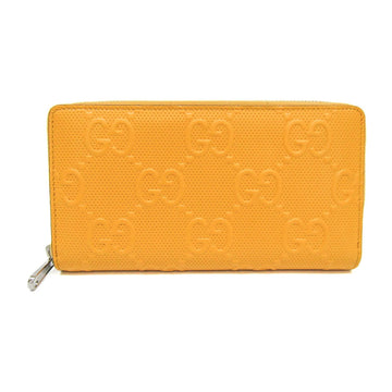 Gucci EC Embossed 625558 Men,Women Leather Long Wallet (bi-fold) Yellow