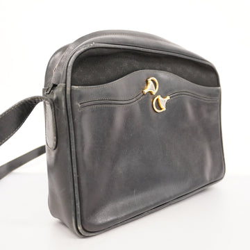 GUCCI  Micro EC 22 001 3100 Women's Canvas,Leather Shoulder Bag Black