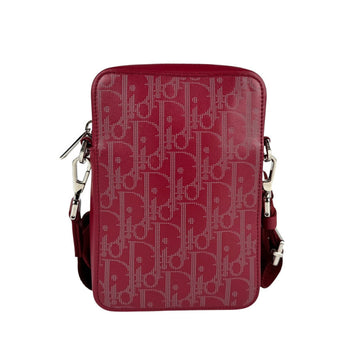 Christian Dior Shoulder Bag Leather Red Men's Women's z5572