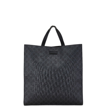 Gucci EC Supreme Handbag Tote Bag 495559 Grey Black PVC Leather Women's GUCCI