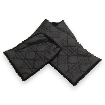 Christian Dior Macrocannage Boa Quilted Reversible Scarf/Stole 25CAN230W900 Black Women's