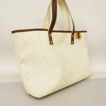 GUCCI  Tote Bag 211134 Women's EC Supreme,Leather Tote Bag Brown,Ivory
