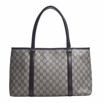 GUCCI EC Supreme Leather Tote Bag 114595 Beige/Brown Women's