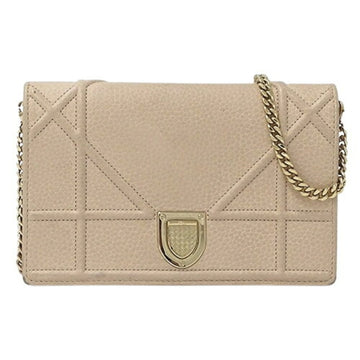 Christian Dior Dior bag for women, shoulder bag, clutch 2way, Diorama leather, pink beige, chain