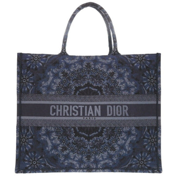 Christian Dior Book Tote Large Canvas Navy Bag 0708Christian