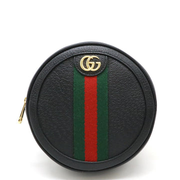 GUCCI Ophidia Sherry Line EC Marmont Round Backpack Rucksack Leather Black 598661