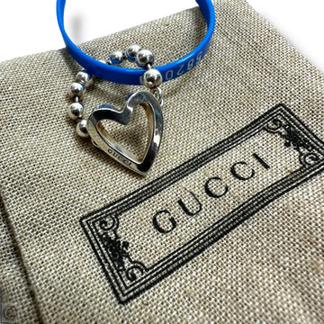 Heart ball chain Ring Luxury Designer By Gucci size 7