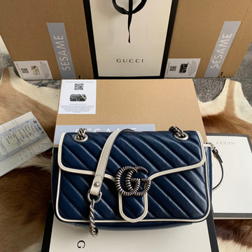 EC MARMONT MEDIUM 26 HANDBAG IN MIDNIGHT BLUE CALFSKIN