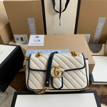 EC MARMONT 22 HANDBAG IN WHITE CALFSKIN