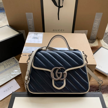 EC MARMONT MINI 21 HANDBAG IN MIDNIGHT BLUE CALFSKIN