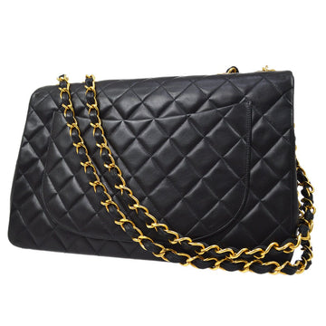 CHANEL 1994-1996 Classic Flap Maxi Black Lambskin 80517