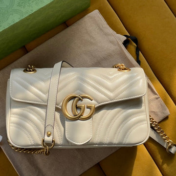 EC MARMONT MATELASS¨¦ LARGE 26 BAG WHITE CALFSKIN