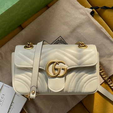 EC MARMONT MATELASS¨¦ SMALL 22 BAG WHITE CALFSKIN