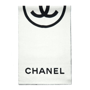 Chanel 21K Cashmere Scarf / Shawl Black And White