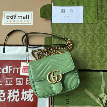 EC marmont mini 18cm green calfskin gold hardware