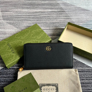 EC MARMONT 19 ZIP-AROUND WALLET BLACK CALFSKIN