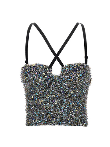 Dolce & Gabbana Women Sequin Bustier Top