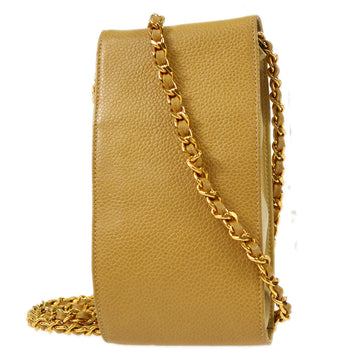 CHANEL 1994-1996 Timeless Phone Case Beige Caviar