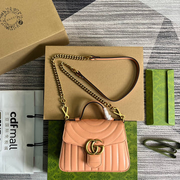 EC MARMONT MINI 21 CLASSIC BAG IN PEACH PINK CALFSKIN