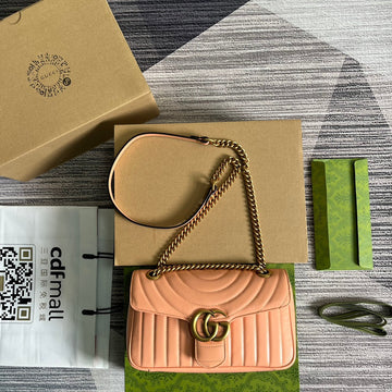 EC MARMONT 26 CLASSIC BAG IN PEACH PINK CALFSKIN
